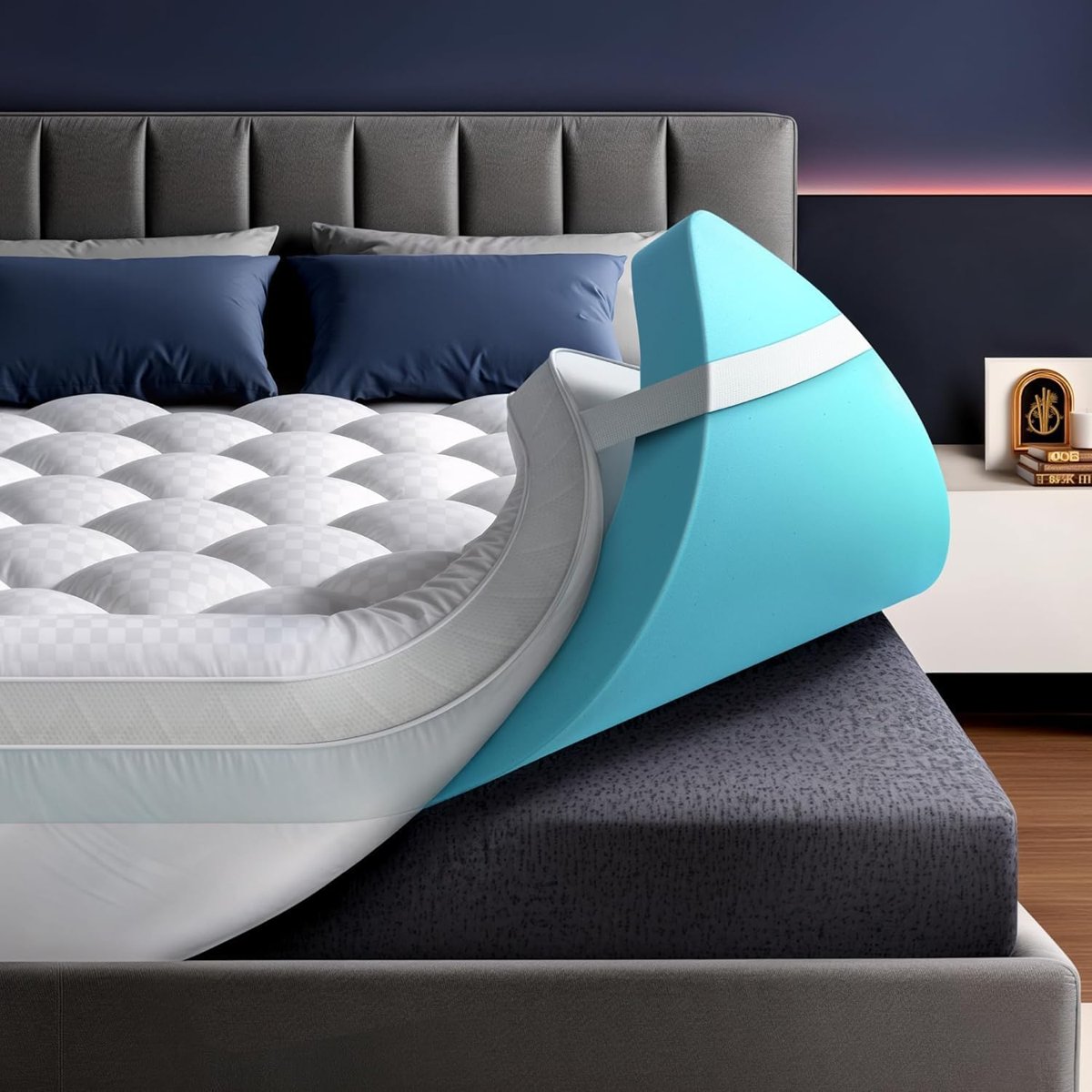 BITEANY Memory Foam Mattress Topper