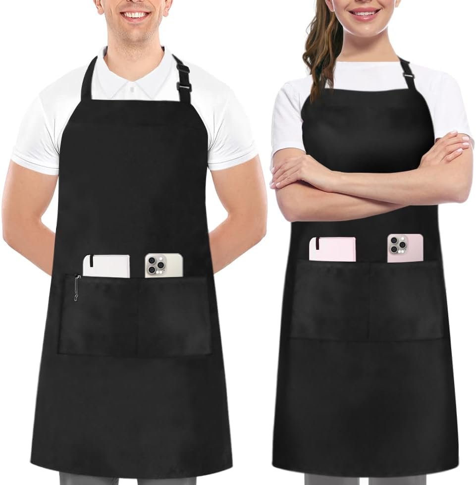 Women's Corduroy Cross-Back Apron with Pockets